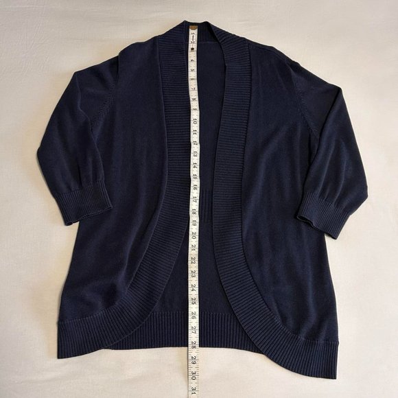 Navy Cropped-Sleeve Cardigan XS - Picture 3 of 6